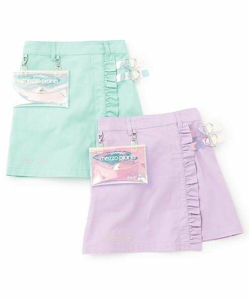 mezzo piano / メゾピアノ ミニ・ひざ丈スカート | 【人気商品再入荷】【直営店で取り扱い無し】クリアポーチつき ラップ風スカート | 詳細15