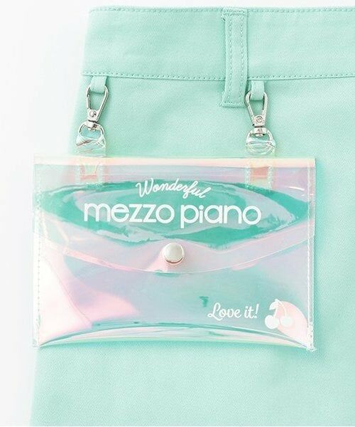 mezzo piano / メゾピアノ ミニ・ひざ丈スカート | 【人気商品再入荷】【直営店で取り扱い無し】クリアポーチつき ラップ風スカート | 詳細3