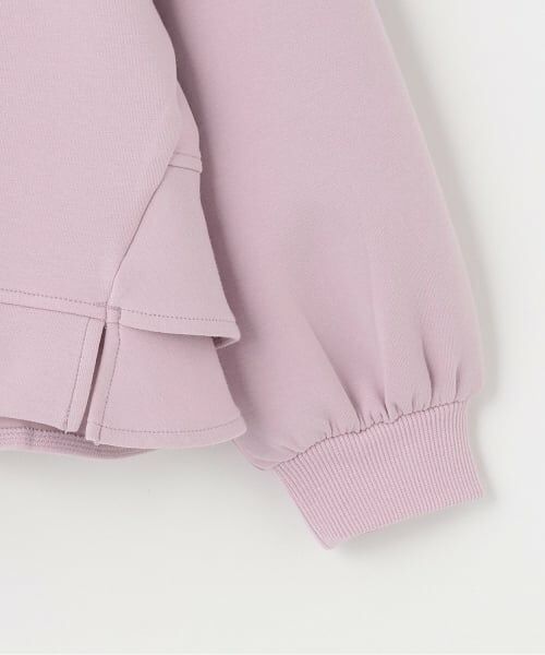 mezzo piano / メゾピアノ パーカー | 【人気商品再入荷】【直営店で取り扱い無し】メゾピアノロゴ刺しゅうペプラムパーカ | 詳細5