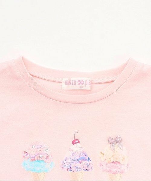 mezzo piano / メゾピアノ Tシャツ | 【人気商品再入荷】【直営店で取り扱い無し】アイス転写プリント　半袖Ｔシャツ | 詳細2