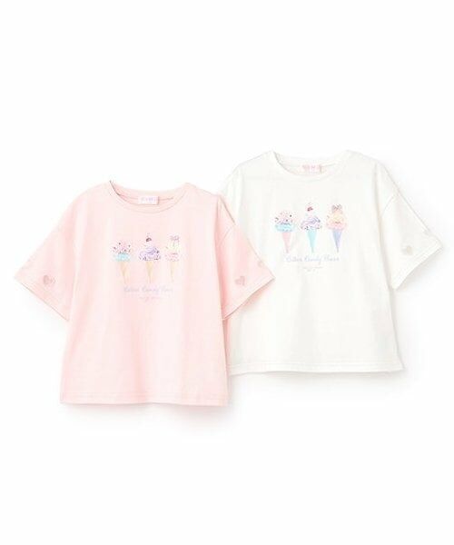 mezzo piano / メゾピアノ Tシャツ | 【人気商品再入荷】【直営店で取り扱い無し】アイス転写プリント　半袖Ｔシャツ | 詳細8