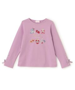 mezzo piano / メゾピアノ Tシャツ | 【人気商品再入荷】【直営店で取り扱い無し】ジャム瓶アップリケ　長袖Tシャツ