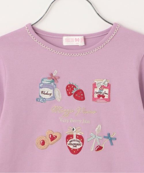 mezzo piano / メゾピアノ Tシャツ | 【人気商品再入荷】【直営店で取り扱い無し】ジャム瓶アップリケ　長袖Tシャツ | 詳細2