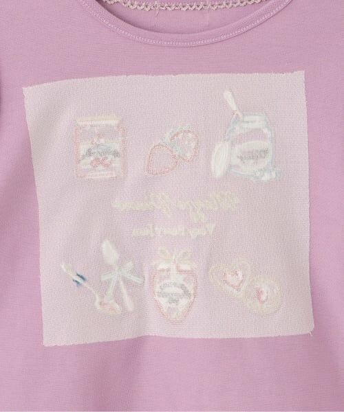 mezzo piano / メゾピアノ Tシャツ | 【人気商品再入荷】【直営店で取り扱い無し】ジャム瓶アップリケ　長袖Tシャツ | 詳細3