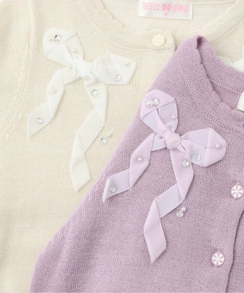 mezzo piano / メゾピアノ カーディガン・ボレロ | 【人気商品再入荷】【直営店で取り扱い無し】リボン　ラメニットカーディガン | 詳細4