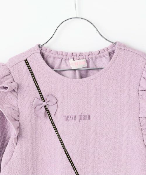 mezzo piano / メゾピアノ ミニ丈・ひざ丈ワンピース | 【人気商品再入荷】【直営店で取り扱い無し】キルトジャガード　ハートポシェット風ワンピース | 詳細2