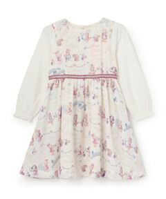 mezzo piano / メゾピアノ ミニ丈・ひざ丈ワンピース | 【人気商品再入荷】【直営店で取り扱い無し】鼓笛隊柄　ドッキングワンピース