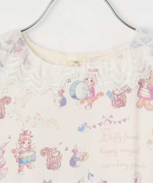 mezzo piano / メゾピアノ ミニ丈・ひざ丈ワンピース | 【人気商品再入荷】【直営店で取り扱い無し】鼓笛隊柄　ドッキングワンピース | 詳細2