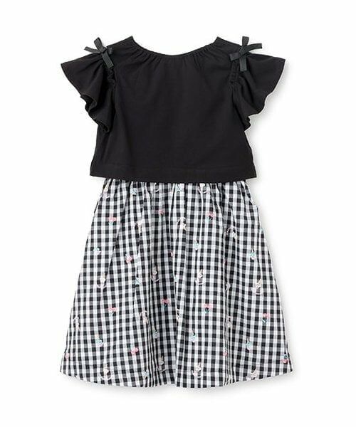 mezzo piano / メゾピアノ ミニ丈・ひざ丈ワンピース | 【人気商品再入荷】【直営店で取り扱い無し】ギンガムスウィーツドッキングワンピース | 詳細1