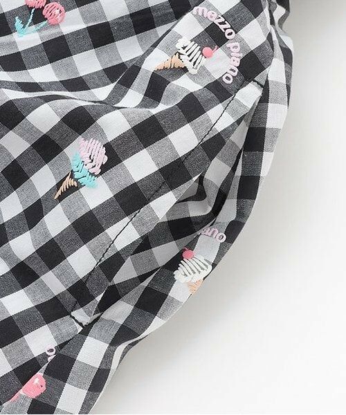 mezzo piano / メゾピアノ ミニ丈・ひざ丈ワンピース | 【人気商品再入荷】【直営店で取り扱い無し】ギンガムスウィーツドッキングワンピース | 詳細8