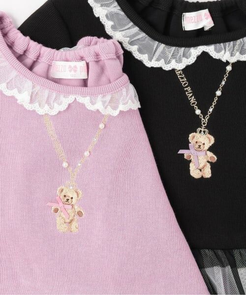 mezzo piano / メゾピアノ ミニ丈・ひざ丈ワンピース | 【人気商品再入荷】【直営店で取り扱い無し】チェックチュール　ドッキングワンピース | 詳細5