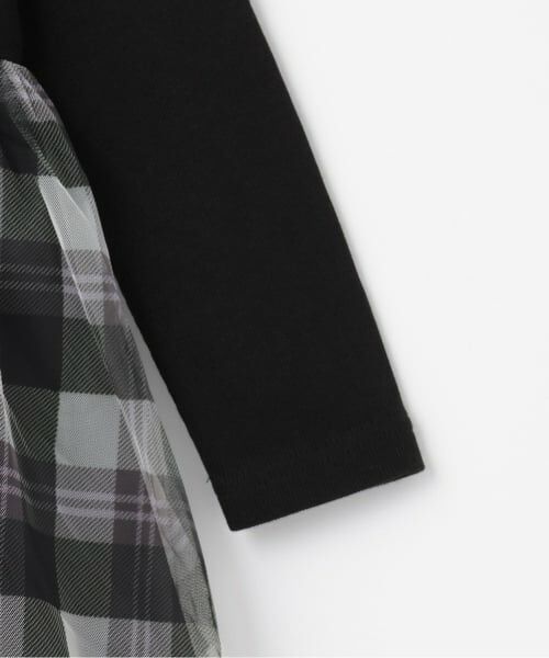 mezzo piano / メゾピアノ ミニ丈・ひざ丈ワンピース | 【人気商品再入荷】【直営店で取り扱い無し】チェックチュール　ドッキングワンピース | 詳細6