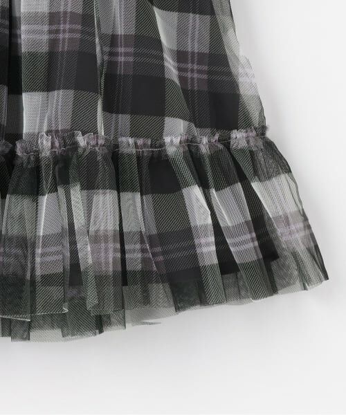 mezzo piano / メゾピアノ ミニ丈・ひざ丈ワンピース | 【人気商品再入荷】【直営店で取り扱い無し】チェックチュール　ドッキングワンピース | 詳細7