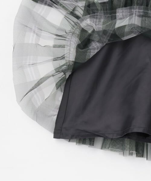 mezzo piano / メゾピアノ ミニ丈・ひざ丈ワンピース | 【人気商品再入荷】【直営店で取り扱い無し】チェックチュール　ドッキングワンピース | 詳細8