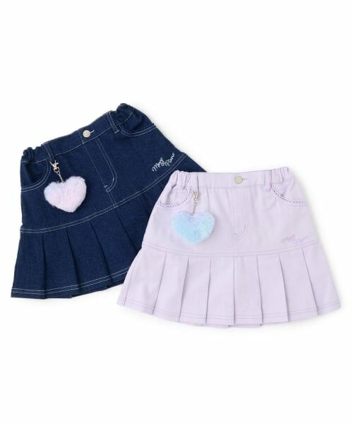 mezzo piano / メゾピアノ ショート・ハーフ・半端丈パンツ | 【人気商品再入荷】【直営店で取り扱い無し】フェイクファーチャームつき　裾プリーツスカパン | 詳細11