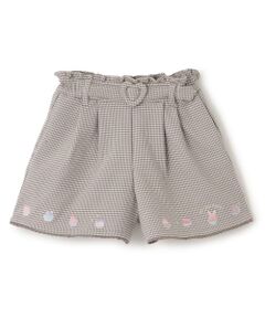 mezzo piano / メゾピアノ ショート・ハーフ・半端丈パンツ | 【人気商品再入荷】【直営店で取り扱い無し】プチフール刺しゅう　タックキュロットスカート