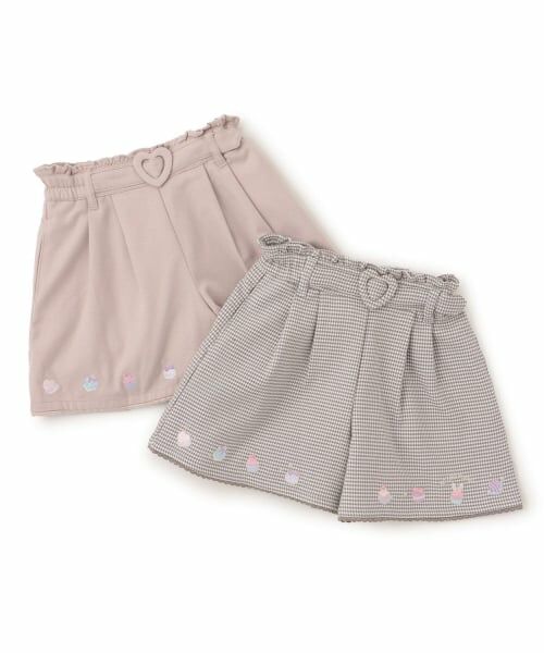 mezzo piano / メゾピアノ ショート・ハーフ・半端丈パンツ | 【人気商品再入荷】【直営店で取り扱い無し】プチフール刺しゅう　タックキュロットスカート | 詳細7