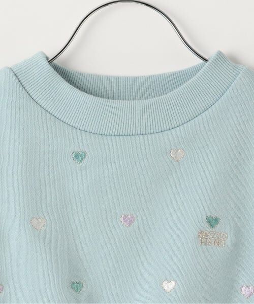 mezzo piano / メゾピアノ ミニ丈・ひざ丈ワンピース | 【人気商品再入荷】【直営店で取り扱い無し】プチハート刺しゅう　ドッキングワンピース | 詳細2