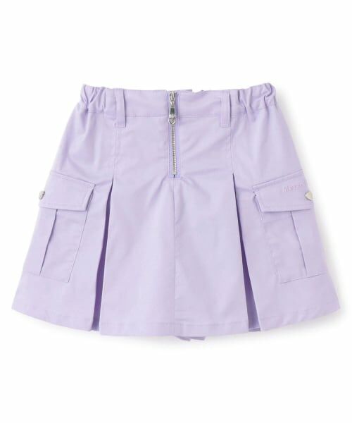 mezzo piano / メゾピアノ ショート・ハーフ・半端丈パンツ | 【人気商品再入荷】【直営店で取り扱い無し】フロントZIP　キュロットスカート（ラベンダー）