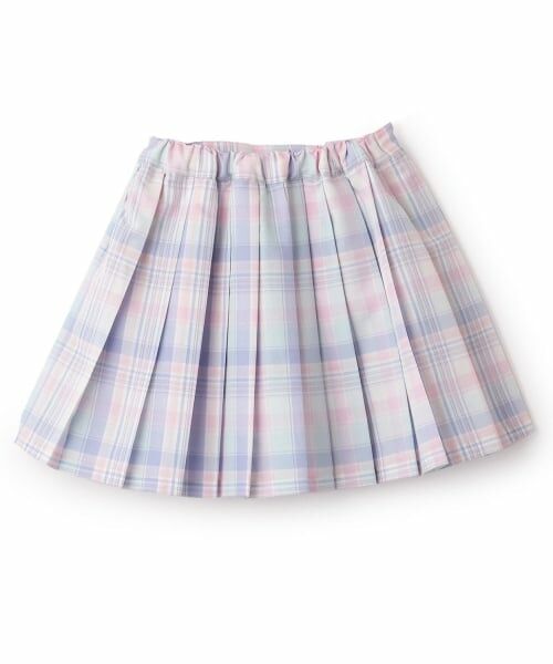 mezzo piano / メゾピアノ ショート・ハーフ・半端丈パンツ | 【人気商品再入荷】【直営店で取り扱い無し】チャームつき　チェックプリーツスカパン | 詳細1