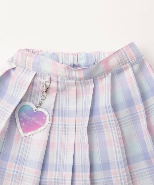 mezzo piano / メゾピアノ ショート・ハーフ・半端丈パンツ | 【人気商品再入荷】【直営店で取り扱い無し】チャームつき　チェックプリーツスカパン | 詳細2