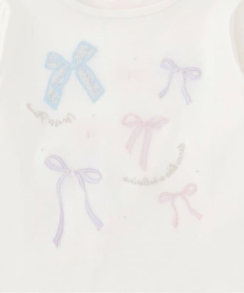 mezzo piano / メゾピアノ Tシャツ | 【人気商品再入荷】【直営店で取り扱い無し】リボンイッパイ裾スカラップ長袖Tシャツ | 詳細7