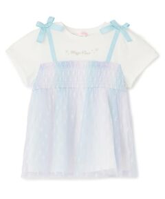 mezzo piano / メゾピアノ その他トップス | 【人気商品再入荷】【直営店で取り扱い無し】グラデーション星チュール　チュニック