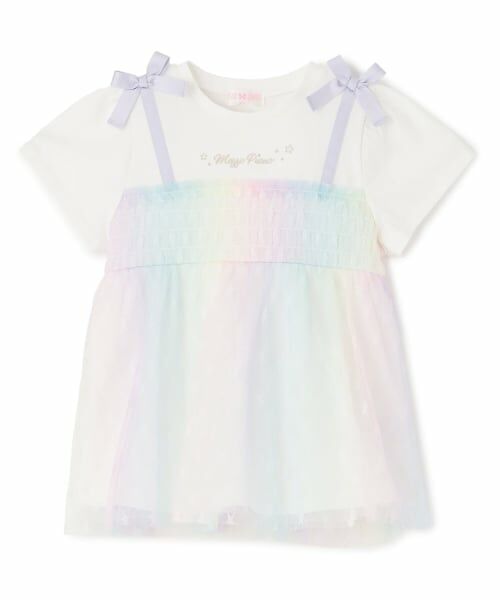 mezzo piano / メゾピアノ その他トップス | 【人気商品再入荷】【直営店で取り扱い無し】グラデーション星チュール　チュニック（マルチ）