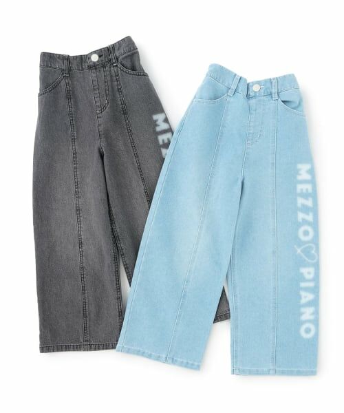 mezzo piano / メゾピアノ その他パンツ | ロゴペイント　ワイドデニムパンツ | 詳細10