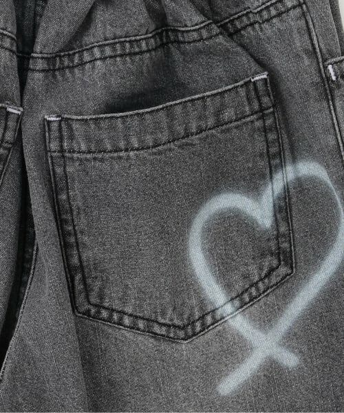 mezzo piano / メゾピアノ その他パンツ | ロゴペイント　ワイドデニムパンツ | 詳細7