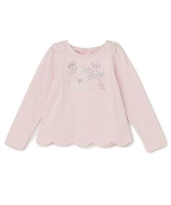 mezzo piano / メゾピアノ Tシャツ | バレリーナロゴ　長袖Tシャツ