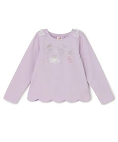 mezzo piano / メゾピアノ Tシャツ | バレリーナロゴ　長袖Tシャツ