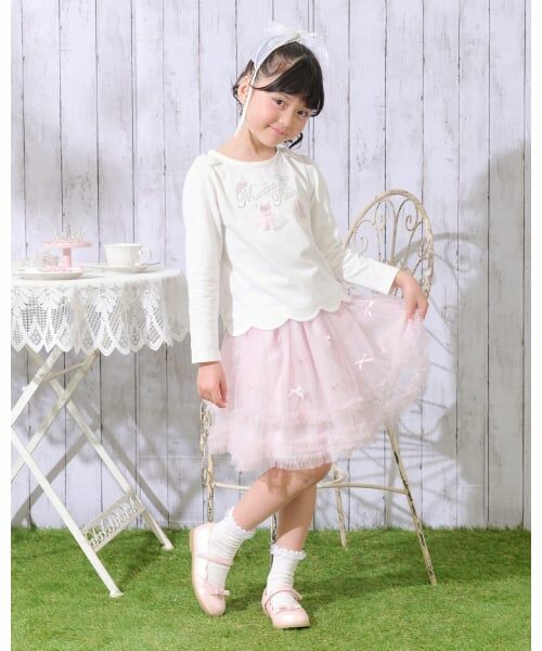 mezzo piano / メゾピアノ Tシャツ | バレリーナロゴ　長袖Tシャツ | 詳細10