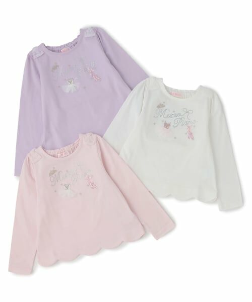 mezzo piano / メゾピアノ Tシャツ | バレリーナロゴ　長袖Tシャツ | 詳細7
