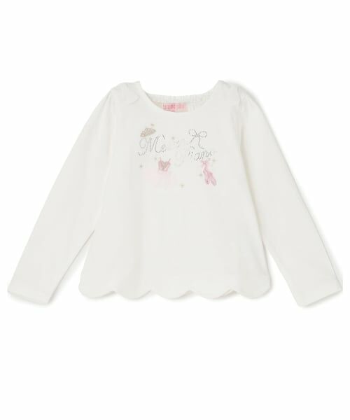 mezzo piano / メゾピアノ Tシャツ | バレリーナロゴ　長袖Tシャツ | 詳細9