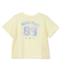 mezzo piano / メゾピアノ Tシャツ | スパンコールナンバリング　半袖Tシャツ