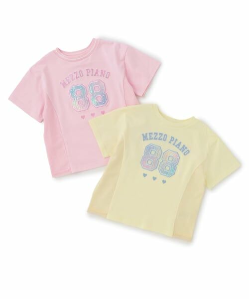 mezzo piano / メゾピアノ Tシャツ | スパンコールナンバリング　半袖Tシャツ | 詳細7