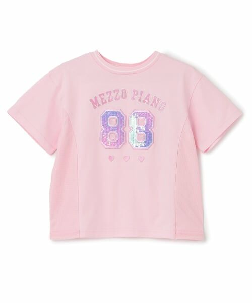 mezzo piano / メゾピアノ Tシャツ | スパンコールナンバリング　半袖Tシャツ | 詳細9