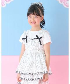 mezzo piano / メゾピアノ その他トップス | カットワーク刺しゅうチュニック　半袖Tシャツセット