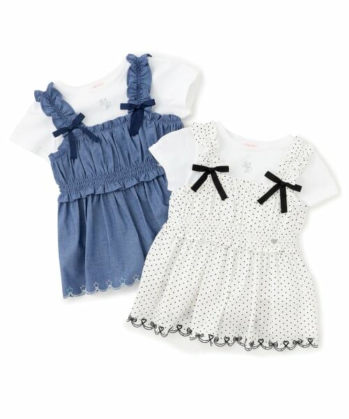 mezzo piano / メゾピアノ その他トップス | カットワーク刺しゅうチュニック　半袖Tシャツセット | 詳細12