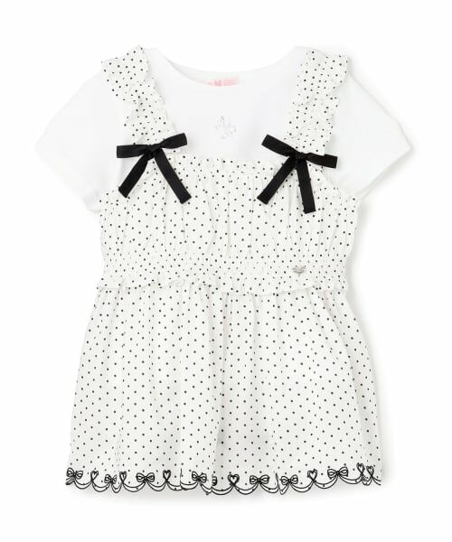 mezzo piano / メゾピアノ その他トップス | カットワーク刺しゅうチュニック　半袖Tシャツセット | 詳細15