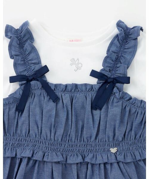 mezzo piano / メゾピアノ その他トップス | カットワーク刺しゅうチュニック　半袖Tシャツセット | 詳細3