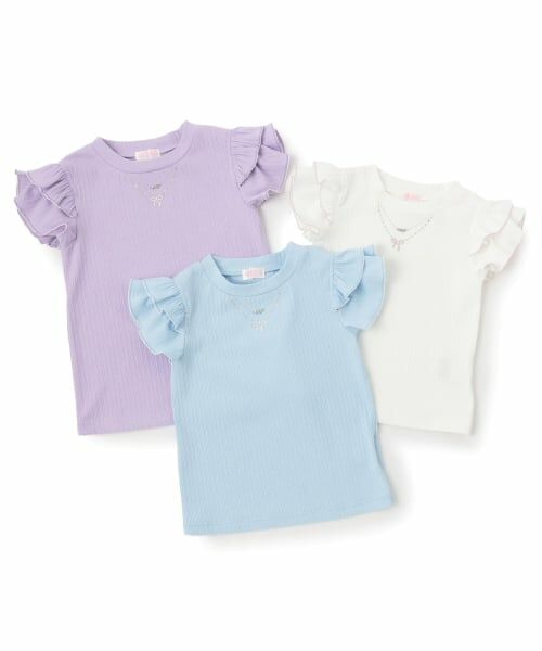 mezzo piano / メゾピアノ Tシャツ | ネックレス刺しゅう　2wayテレコTシャツ | 詳細9