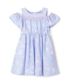 mezzo piano / メゾピアノ ミニ丈・ひざ丈ワンピース | プラネット柄　ドッキングワンピース