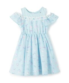 mezzo piano / メゾピアノ ミニ丈・ひざ丈ワンピース | プラネット柄　ドッキングワンピース