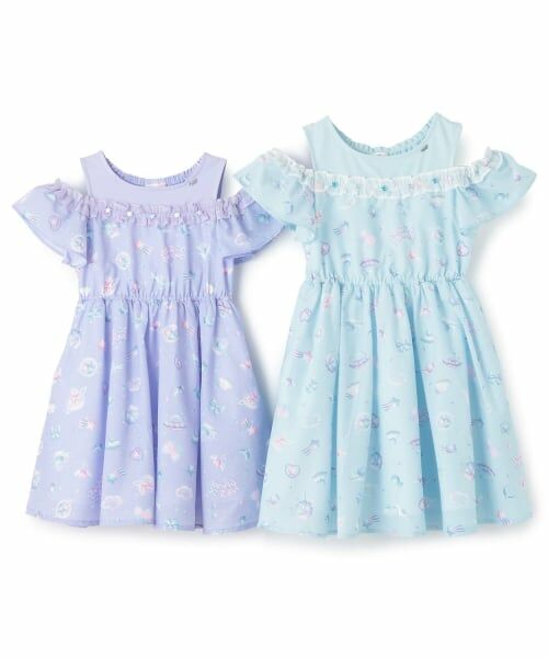 mezzo piano / メゾピアノ ミニ丈・ひざ丈ワンピース | プラネット柄　ドッキングワンピース | 詳細11