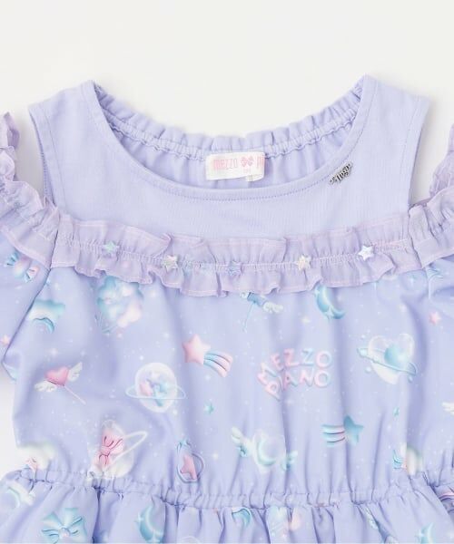 mezzo piano / メゾピアノ ミニ丈・ひざ丈ワンピース | プラネット柄　ドッキングワンピース | 詳細2