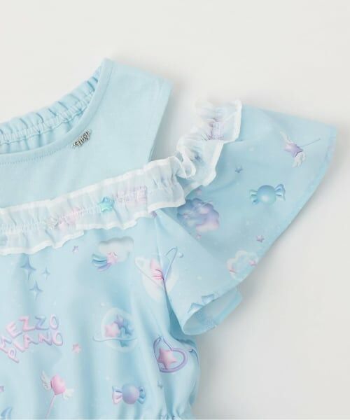 mezzo piano / メゾピアノ ミニ丈・ひざ丈ワンピース | プラネット柄　ドッキングワンピース | 詳細4