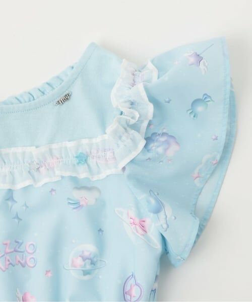 mezzo piano / メゾピアノ ミニ丈・ひざ丈ワンピース | プラネット柄　ドッキングワンピース | 詳細5