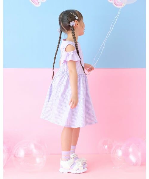 mezzo piano / メゾピアノ ミニ丈・ひざ丈ワンピース | 肩開き半袖Tシャツ＆星キャミワンピースセット | 詳細23